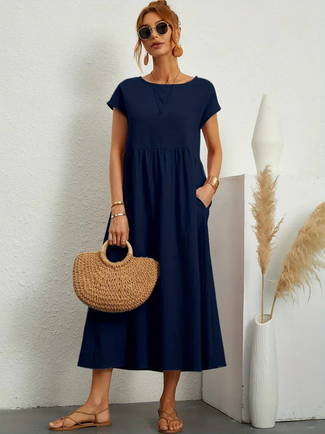 Gabriela | Vestido midi fluido atemporal