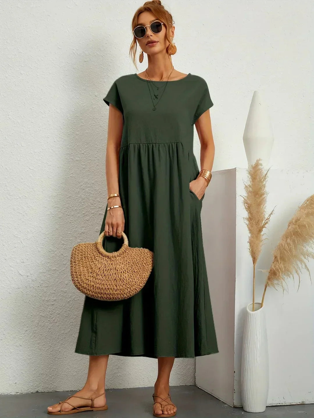Gabriela | Vestido midi fluido atemporal