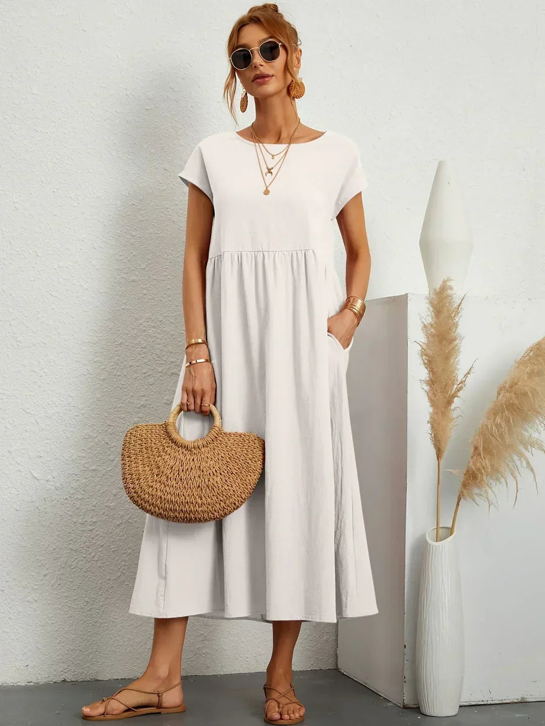 Gabriela | Vestido midi fluido atemporal