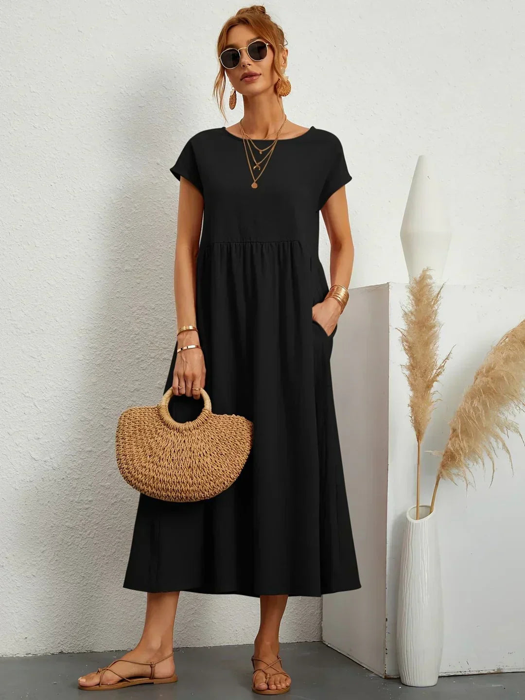 Gabriela | Vestido midi fluido atemporal