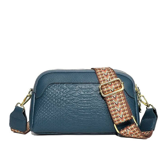 Paola | Bolso de Cuero con Look Reptil