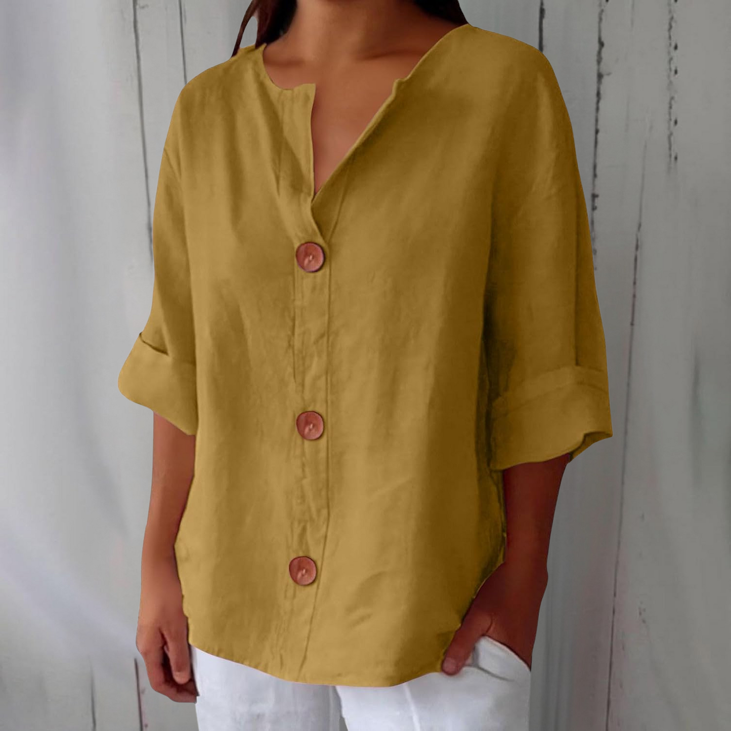 Soledad | Blusa de Lino Suelta Verano