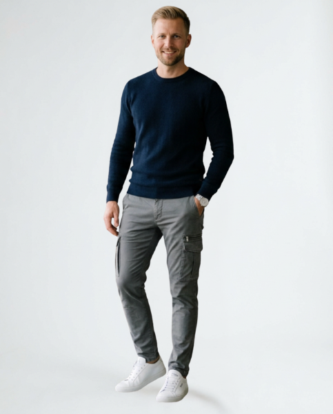 Eduardo | Pantalón cargo elástico premium para hombre