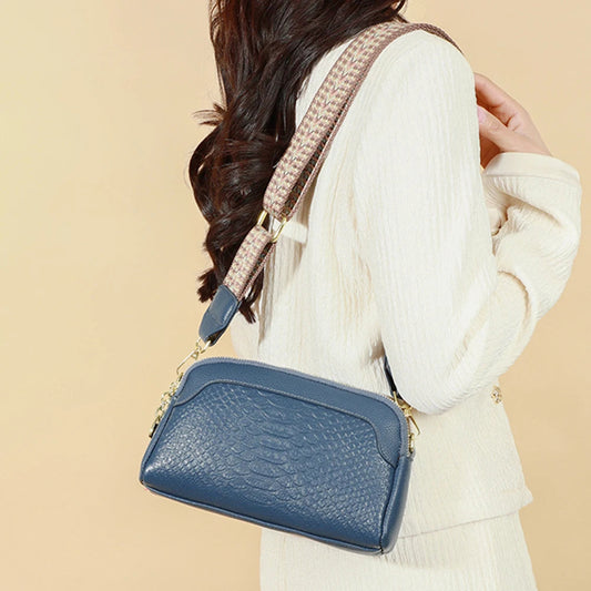 Paola | Bolso de Cuero con Look Reptil
