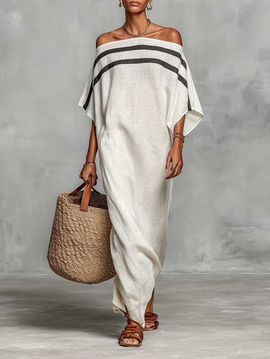 Marta | Vestido maxi de hombros descubiertos