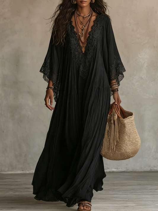 Nuria | Vestido Elegante con mangas de murciélago