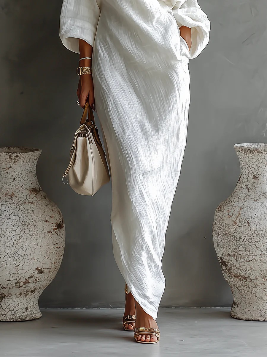 Aurora | Vestido elegante de hombro descubierto