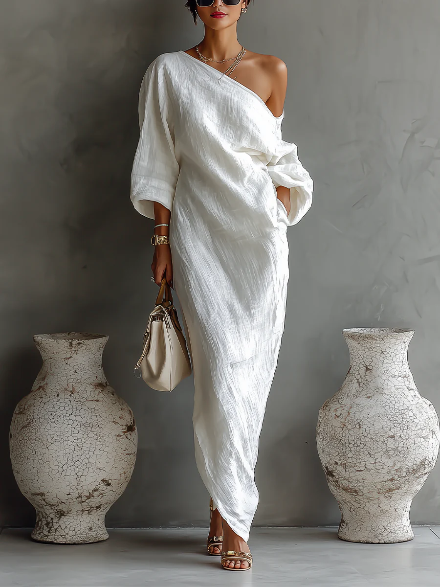 Aurora | Vestido elegante de hombro descubierto