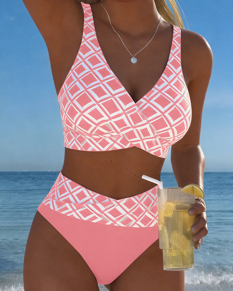 Marta | Bikini de Dos Piezas con Estampado Geométrico