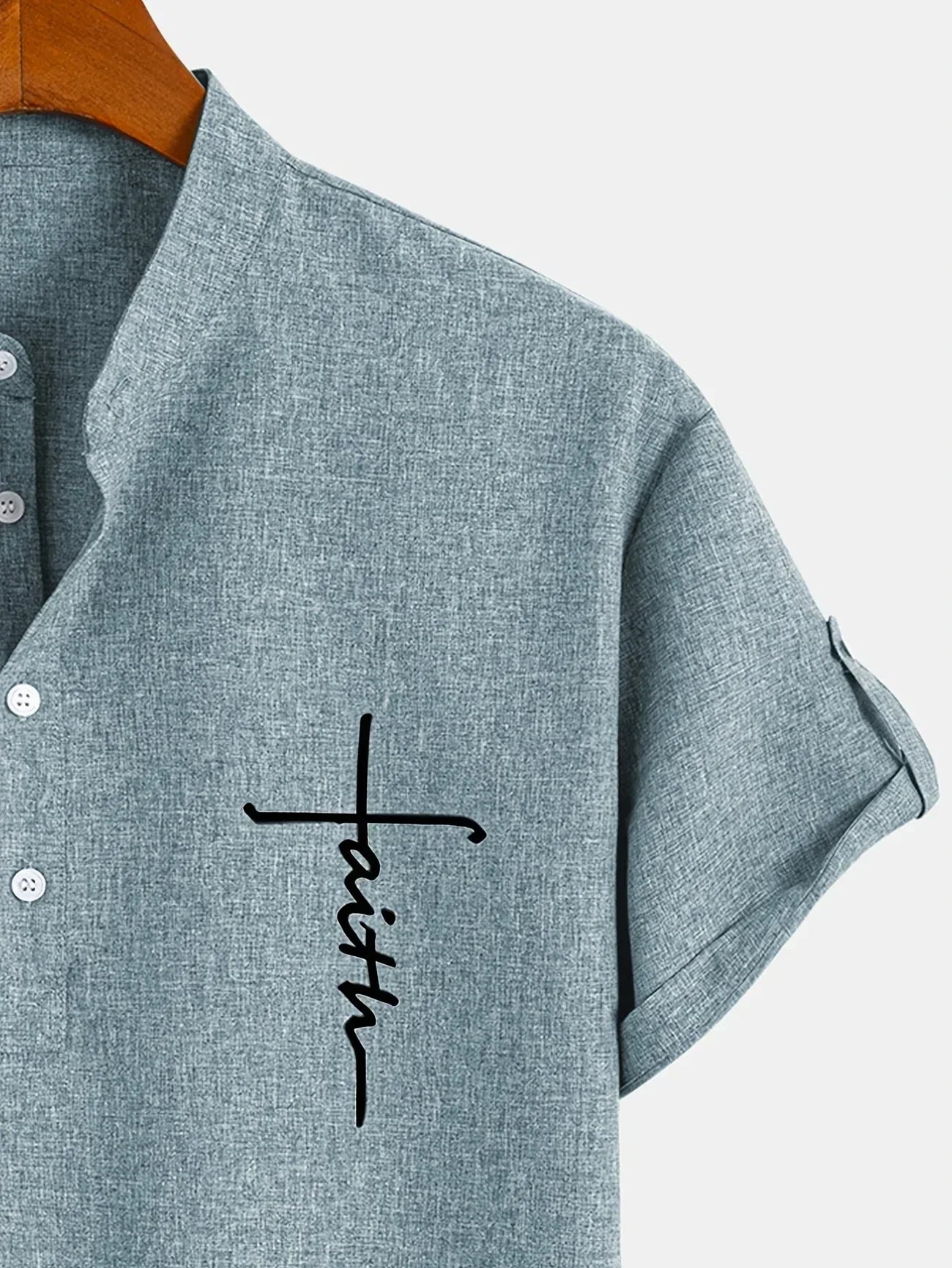Jesús | Camisa Elegante Cuello Mao