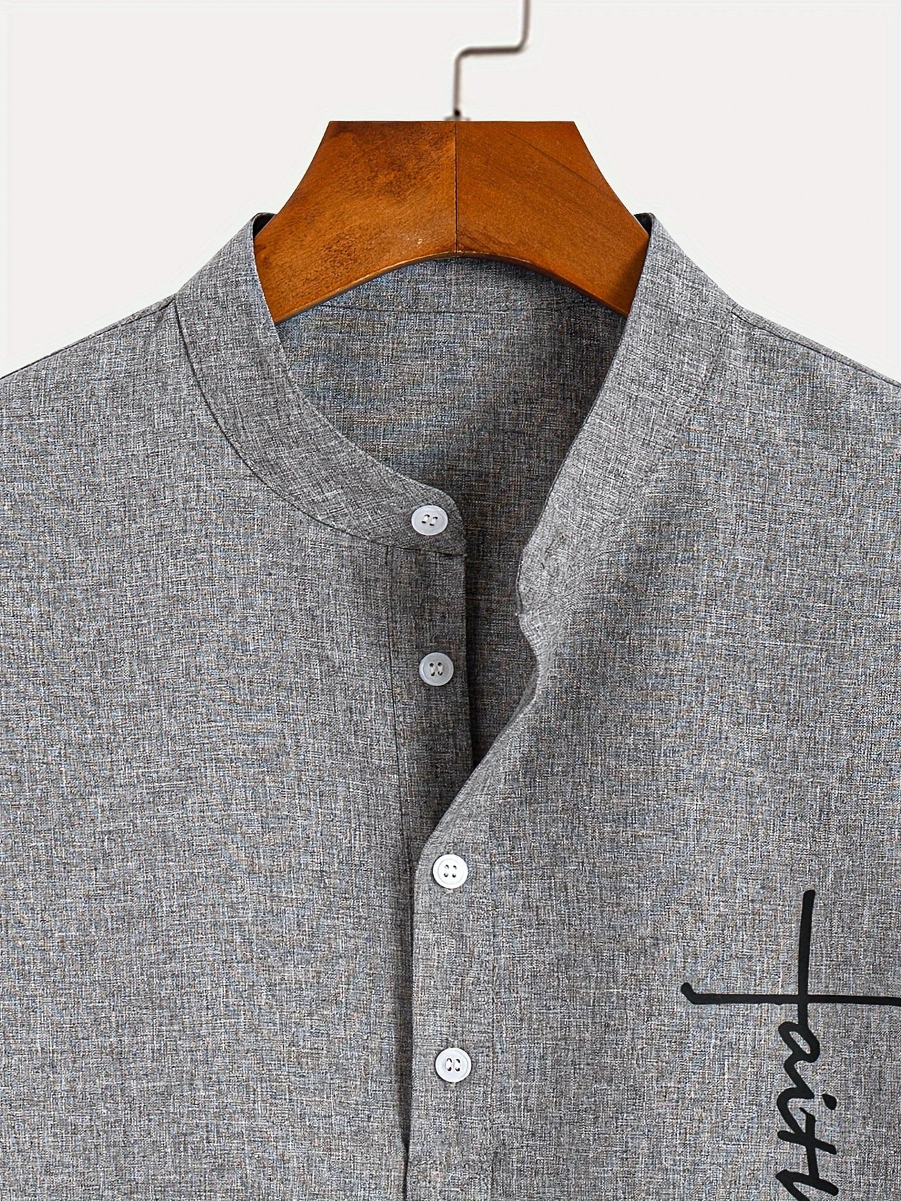 Jesús | Camisa Elegante Cuello Mao
