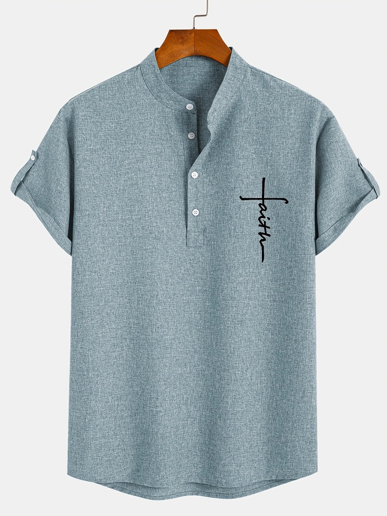 Jesús | Camisa Elegante Cuello Mao
