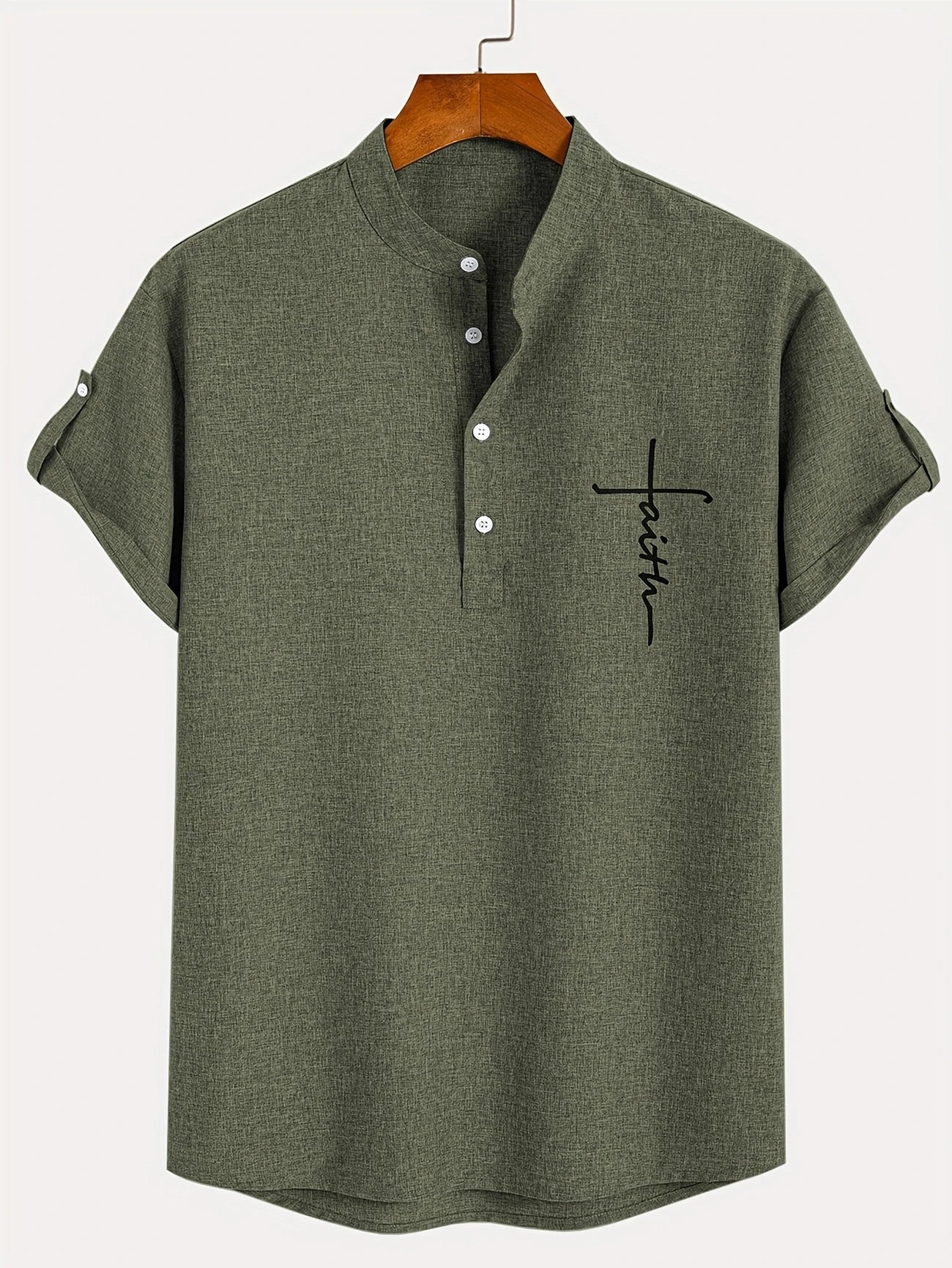 Jesús | Camisa Elegante Cuello Mao