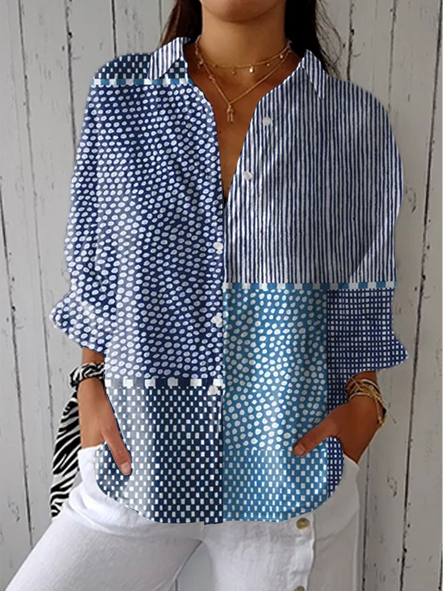Rocío | Blusa Patchwork Océano