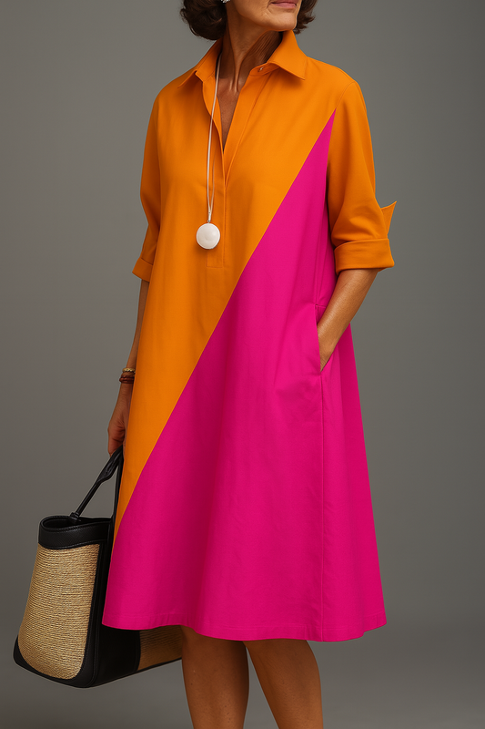 Sabrina | Vestido Midi Bicolor