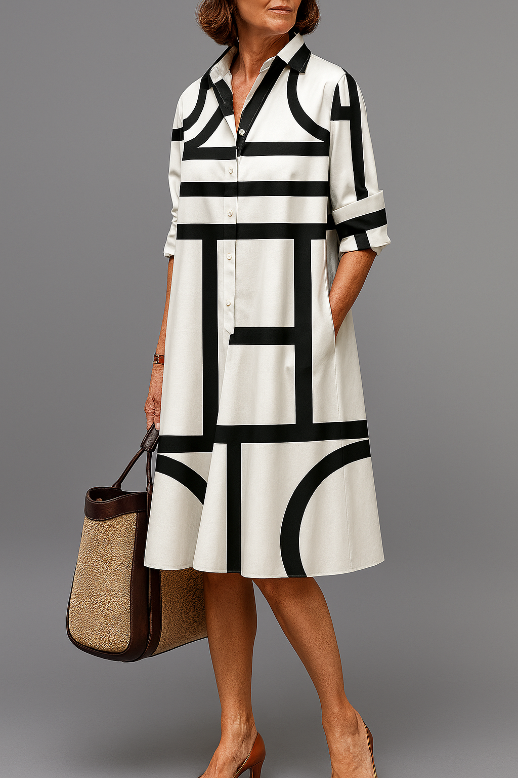 Anita | Vestido midi elegante asimétrico