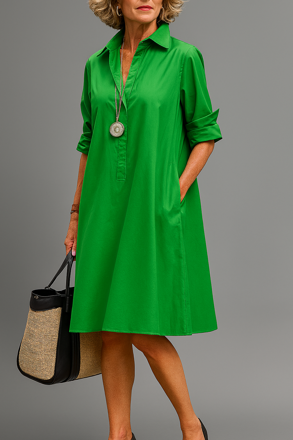 Mireia | Vestido Verde Elegante