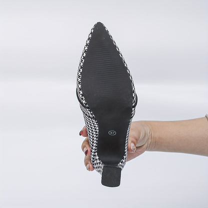 Chloé | Zapato de Tacón con Estampado Pata de Gallo