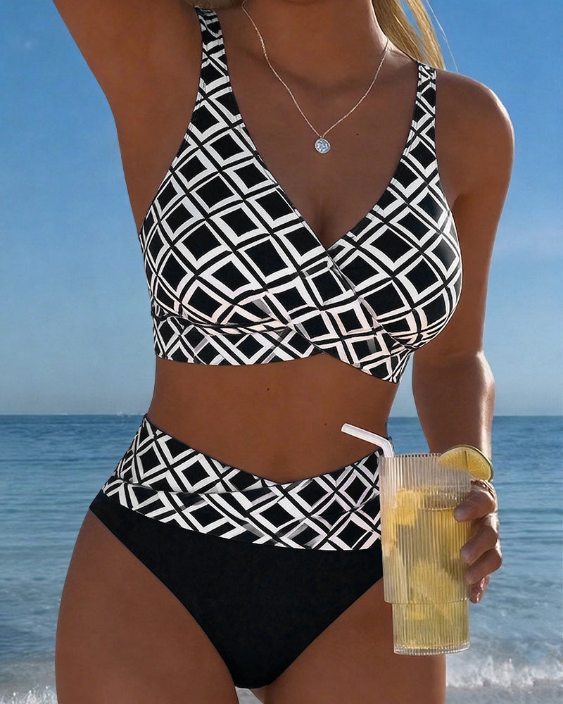 Marta | Bikini de Dos Piezas con Estampado Geométrico