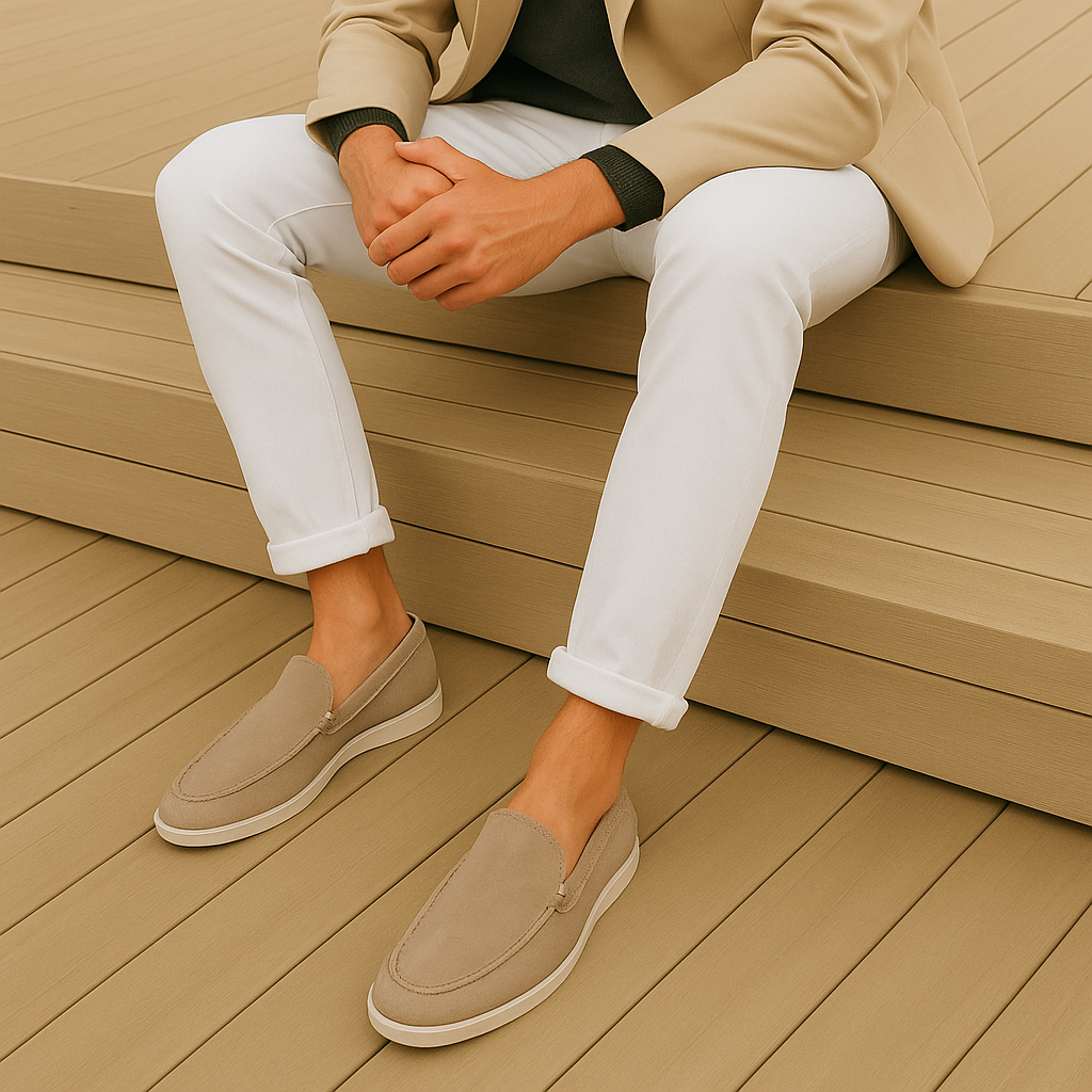 Agustín | Mocasín Elegante de Ante Hombre