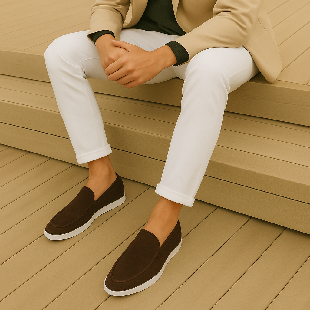 Agustín | Mocasín Elegante de Ante Hombre