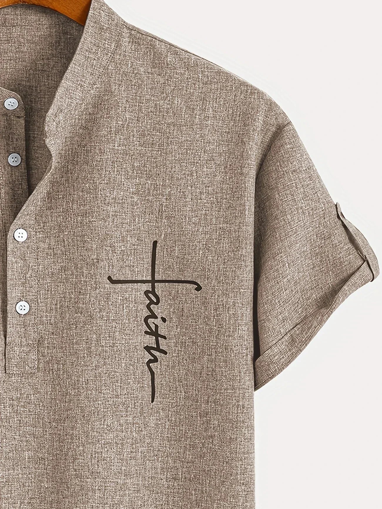 Jesús | Camisa Elegante Cuello Mao