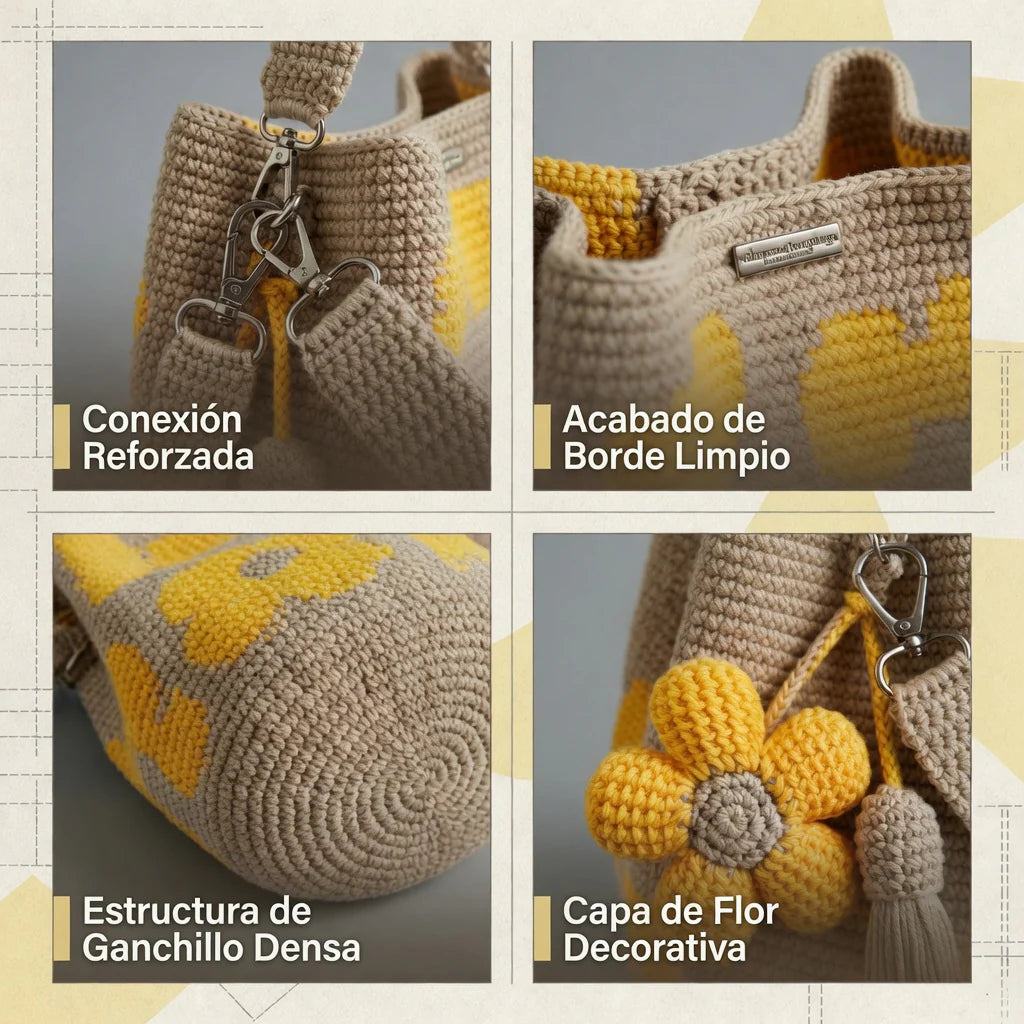 Julia | Bolso Floral de Crochet