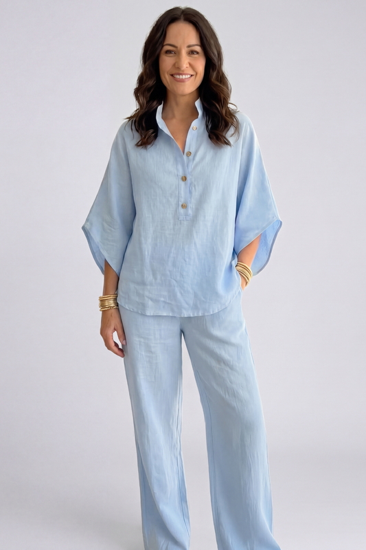 Josefa | Conjunto con mangas de murciélago y pantalones anchos