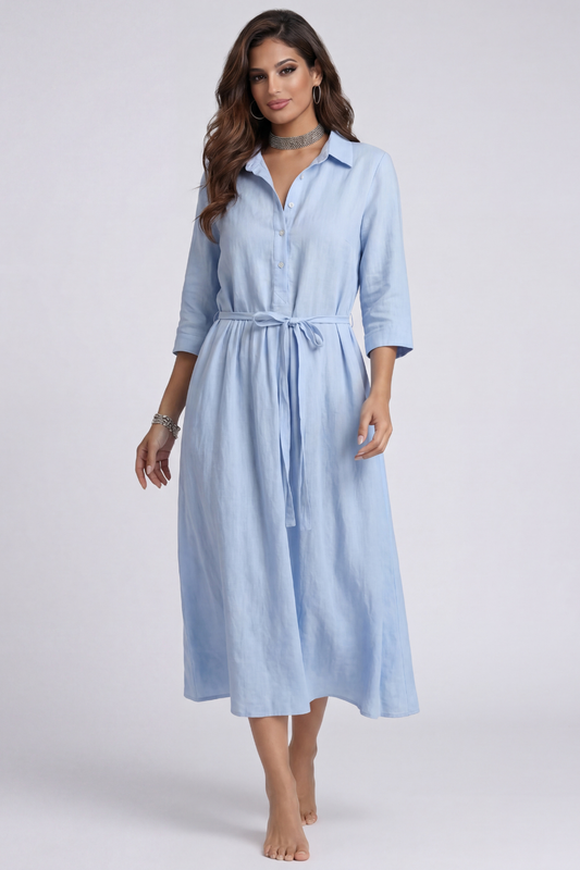 Mercedes | Vestido de verano con cordones en la cintura