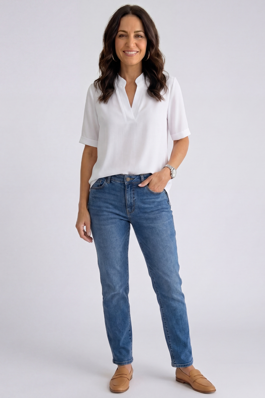 Paula | Camisa de manga corta holgada