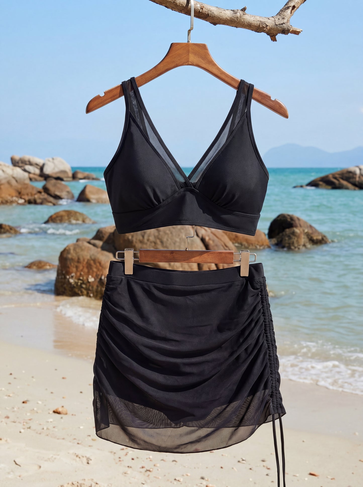 Amanda | Bikini de Tiro Alto con Falda