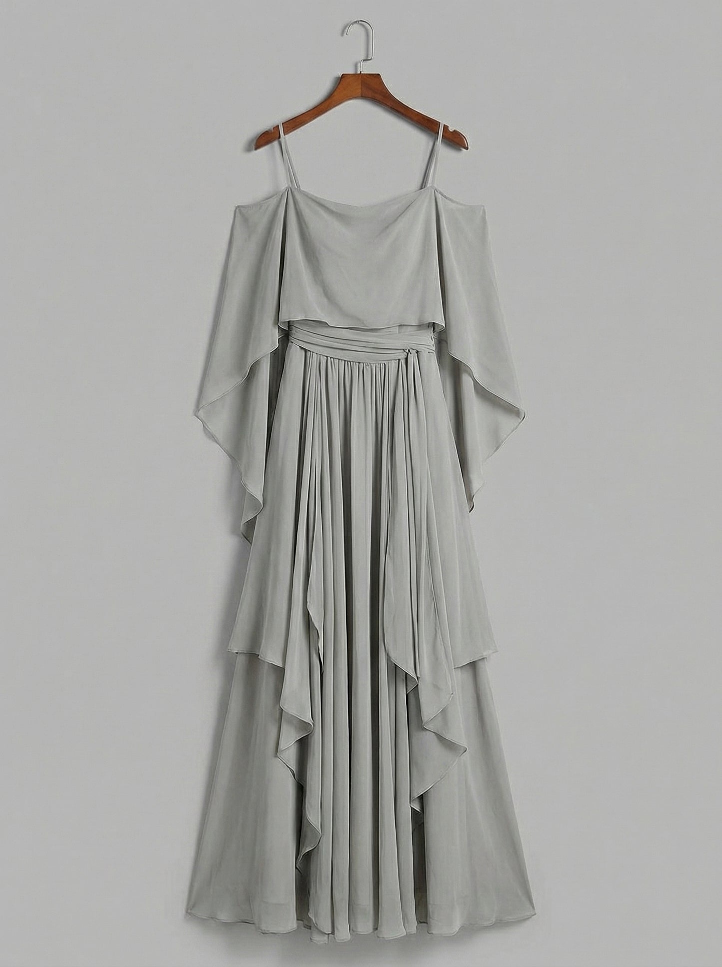 Isabela | Conjunto Fluido Gris con Top y Pantalón