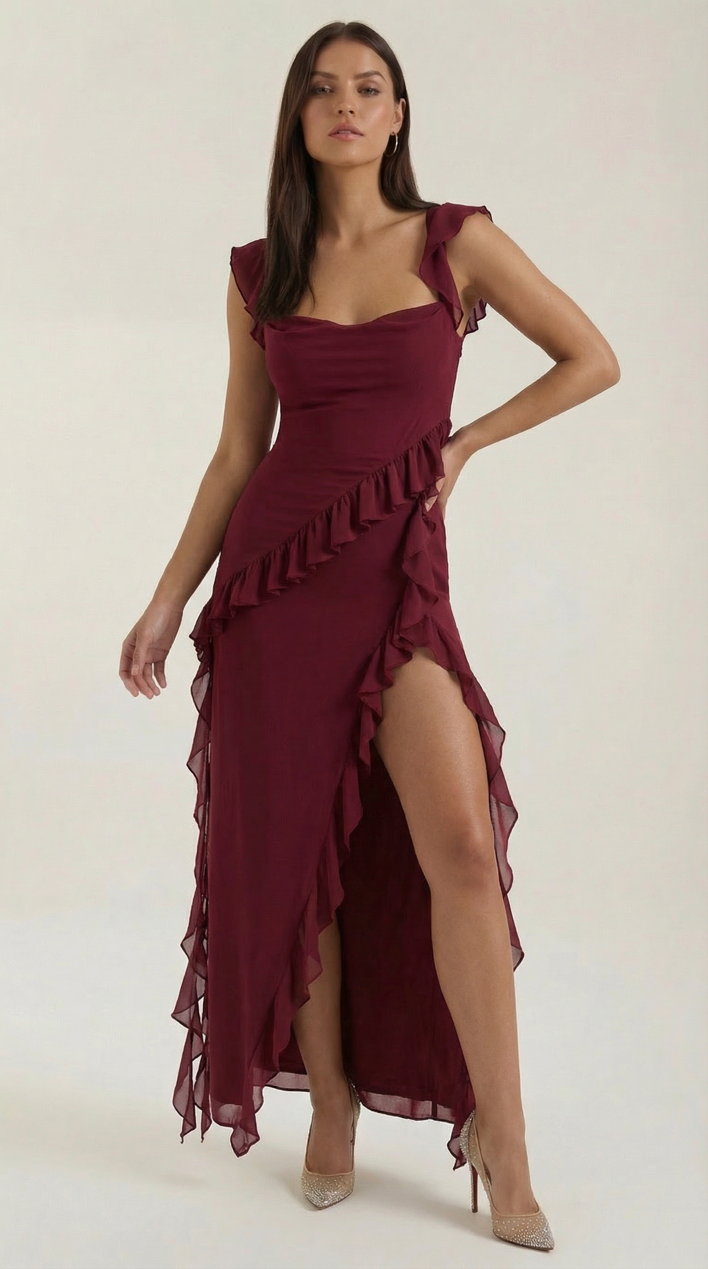Mila | Vestido Maxi con Volantes