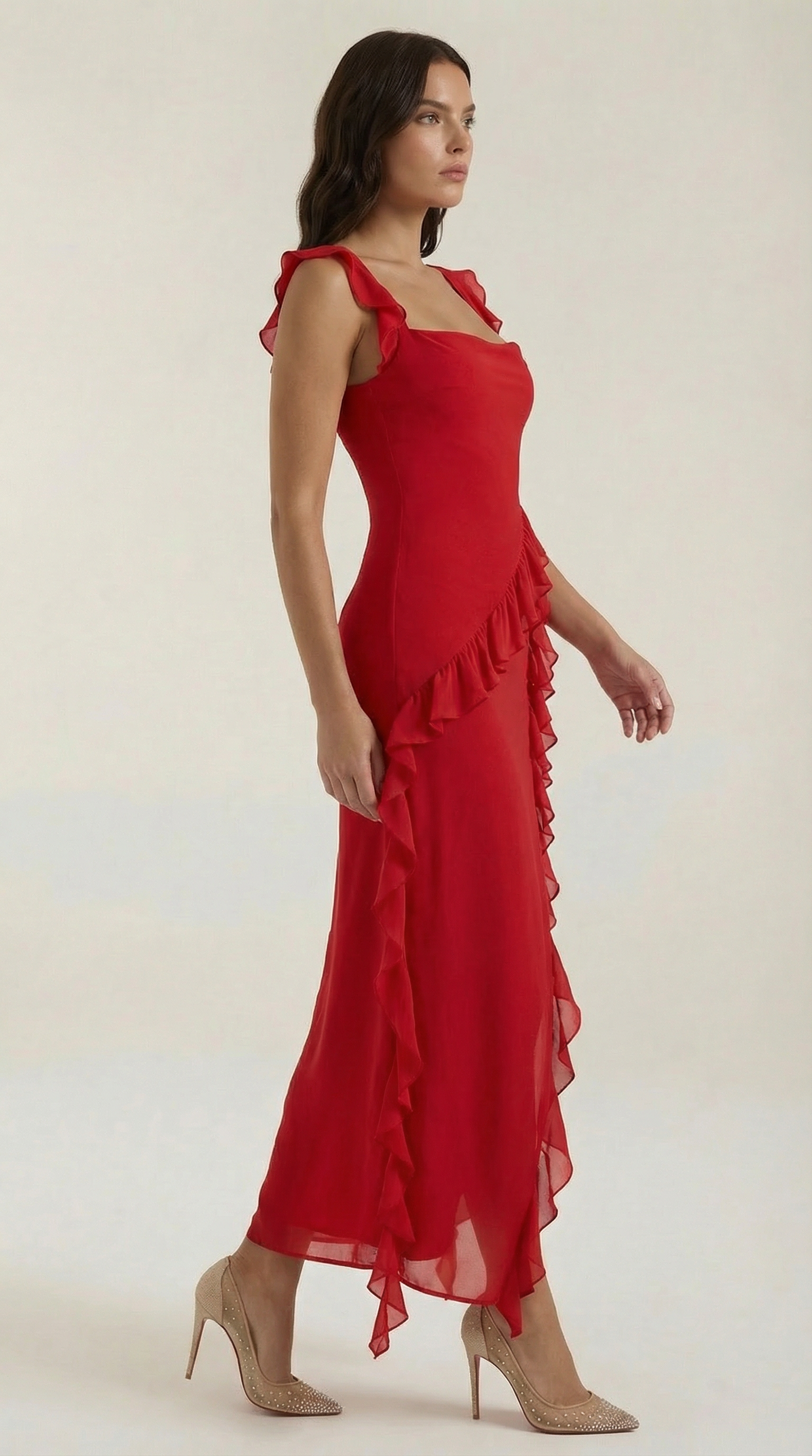 Mila | Vestido Maxi con Volantes