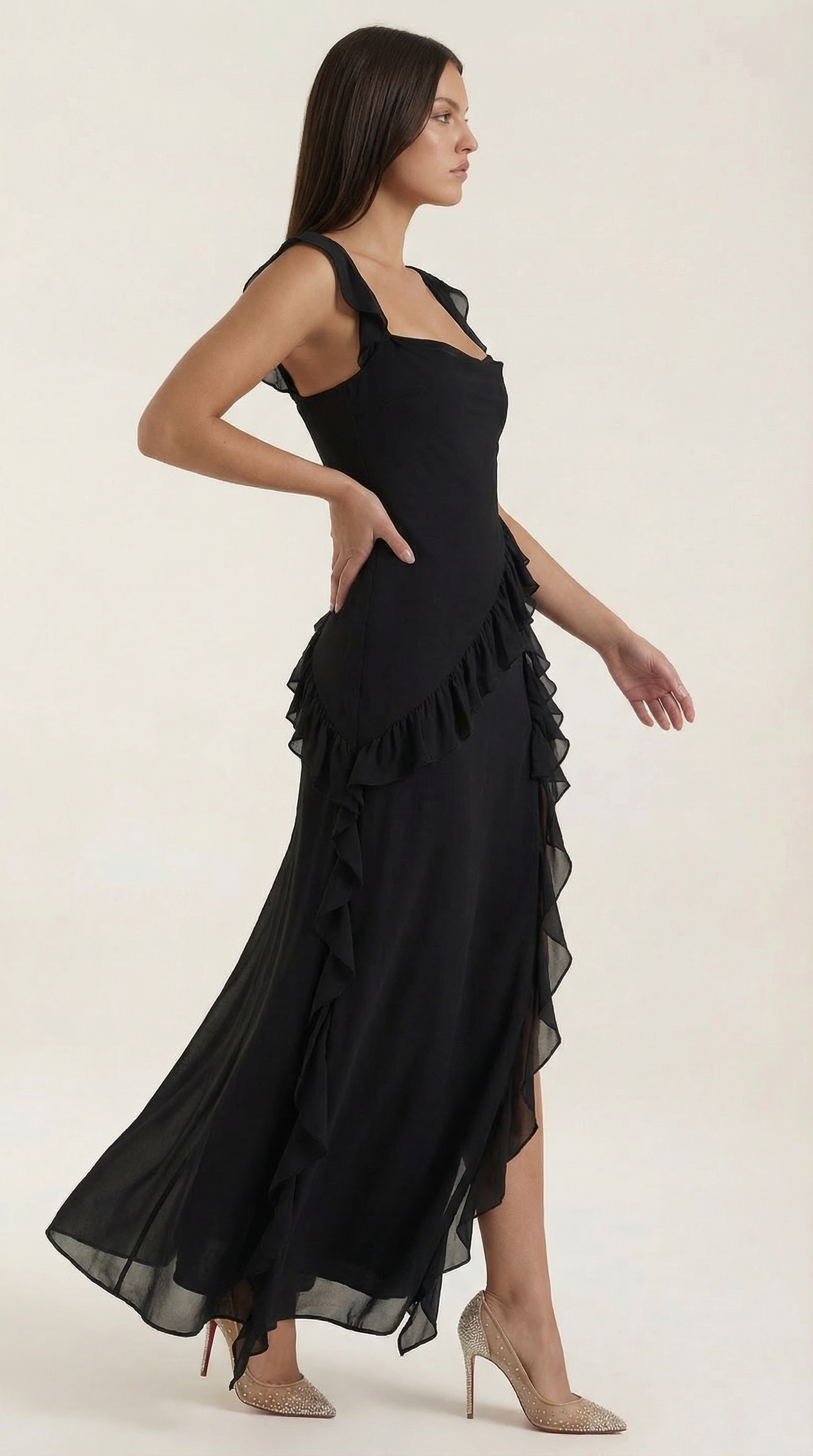 Mila | Vestido Maxi con Volantes