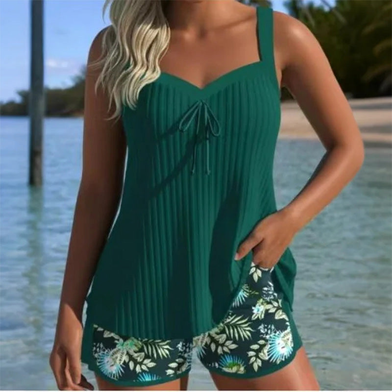 Elena | Traje de Baño Boho con Short de Playa