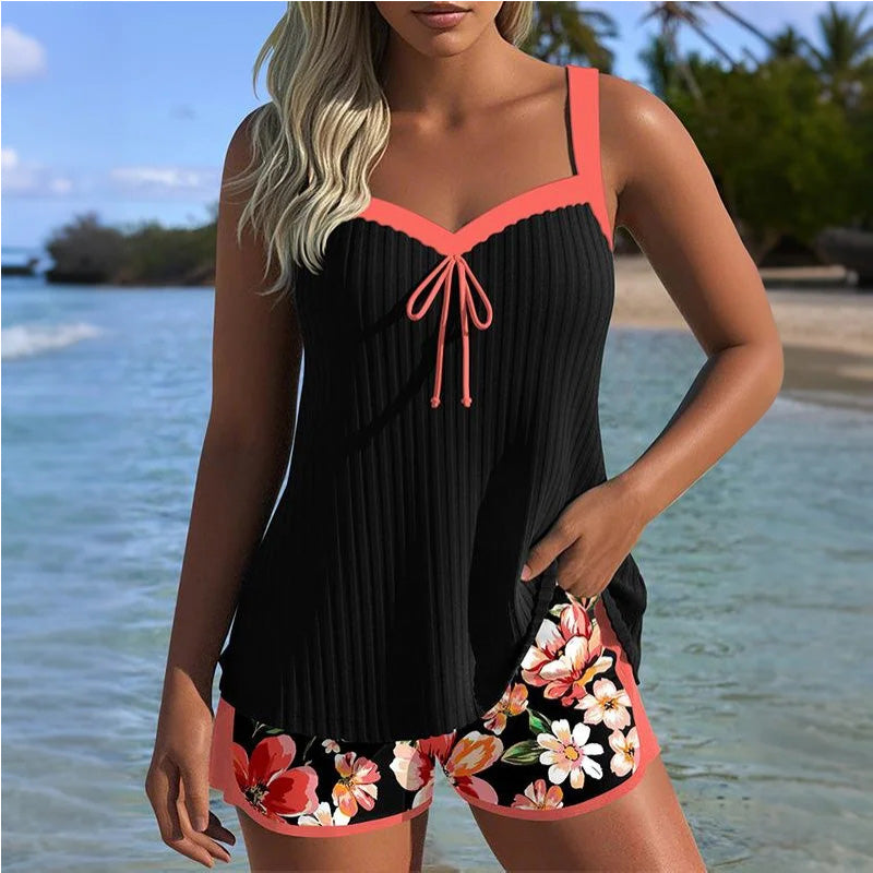 Elena | Traje de Baño Boho con Short de Playa