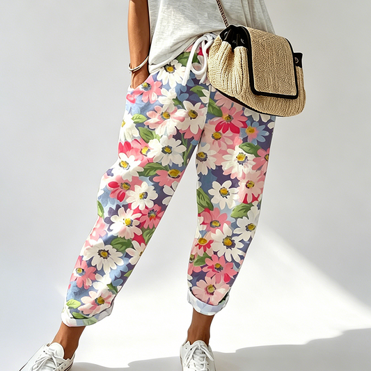 Encarnita | Pantalón Floral de Corte Relajado